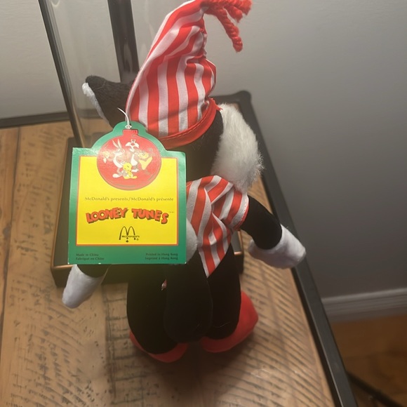 Vintage 1992 McDonalds Christmas Looney Tunes Plush Toy Sylvester - Picture 7 of 10